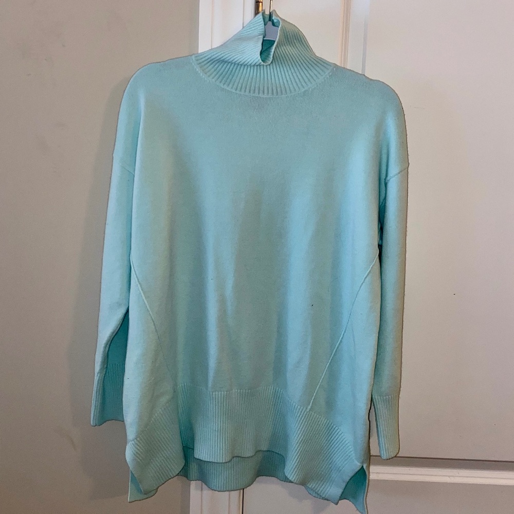 New! French Connection Baby Blue High Neck Sweater